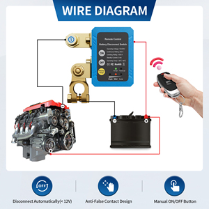 Wholesale Rohs CE 240A <b>12v</b> Dc Remote Battery Disconnect <b>Switch</b> Battery Selector <b>Switch</b> With Manual Control Button For Automotive - Product Image 3