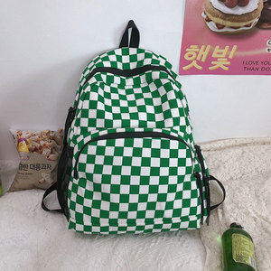 Black <strong>White</strong> Printing <strong>Mini</strong> <strong>Backpack</strong> Casual Plaid Book Bag Checkerboard <strong>Backpack</strong> - Product Image 4