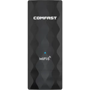 Grosir wifi adaptor laptop tplink-Comfast Router AP 2021 GHz Kunci Mini, Kartu Jaringan Dongle 1800Mbps Wifi Terbaru CF-AX180 Wifi 6 Dongle 5.8GHz