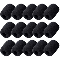 Housse éponge noire pour Microphone, coupe-vent, micro, Lavalier, éponge, protection contre le vent
