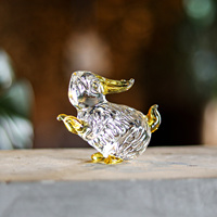 Figura de Conejo en Forma de Bola de Cristal Amarillo Pulido Hecha a Mano, Coleccionable, Arte Popular Ecológico, Estatua con Estampado de Animal del Zodíaco, Primavera