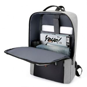 Sac à dos d'ordinateur portable en polyester pour homme, de haute qualité, avec logo imprimé, vente en gros, décontracté, imperméable, pour l'école, fabriqué en usine BSCI - Product Image 5