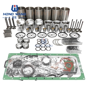 Kit de chemises de cylindre, segments de piston et axe de piston de haute qualité pour moteur diesel d'excavatrice HUG modèle 6HK1 - Product Image 1