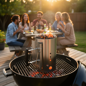 Allumeur à charbon de bois Rapidfire en tôle galvanisée pour barbecue - Product Image 1