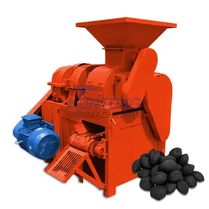 Máquina automática de briquetagem de carvão para madeira e travesseiros, prensa de bolas de formato oval, máquina para fazer briquetes de carvão para churrasco