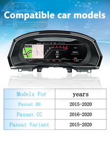 Tableau de bord de voiture <span class=keywords><strong>Compteur</strong></span> de vitesse numérique pour Volkswagen <span class=keywords><strong>Golf</strong></span> 7R <span class=keywords><strong>Golf</strong></span> <span class=keywords><strong>7</strong></span> MK7 GTi Passat B8 VW CC Linux - Product Image 6