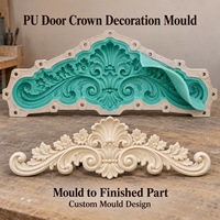Moule de décoration de porte en résine Tietuo + noyau en silicone PU C296-G4, détail à bords vifs, fabricant de moules professionnel