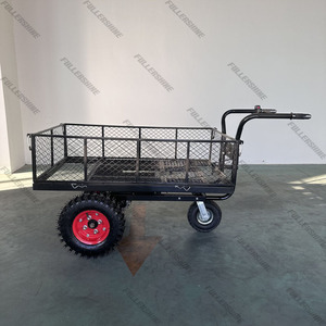 Chariots de jardin robustes à batterie avec côtés en maille d'acier amovibles <span class=keywords><strong>Chariot</strong></span> de jardin en acier à plat électrique - Product Image 4