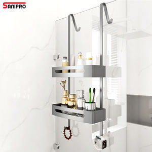Sanipro <span class=keywords><strong>ชั้น</strong></span><span class=keywords><strong>วาง</strong></span>ของในห้องน้ำ<span class=keywords><strong>แบบ</strong></span><span class=keywords><strong>ไม่</strong></span><span class=keywords><strong>เจาะ</strong></span>, <span class=keywords><strong>ชั้น</strong></span><span class=keywords><strong>วาง</strong></span>ของสองชั้นแขวนเหนือประตู304ตะกร้าสแตนเลส - Product Image 1