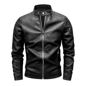 5XL New High Quality Classic Biker Motorcycle Pu Faux <strong>Blazer</strong> <strong>Slim</strong> <strong>Fit</strong> Windproof Black Leather Jacket for Mens Chaqueta De Cuero - Product Image 1