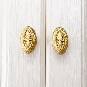European Luxury Handle <strong>Knob</strong> American Brass <strong>Door</strong> Handle Kitchen Cupboard Wardrobe Wine Cabinet Bathroom Drawer-for Cupboard - Product Image 4