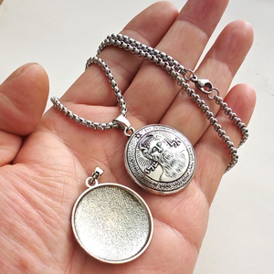 Thép không gỉ chuỗi Archangel Michael <span class=keywords><strong>Gabriel</strong></span> Raphael uriel samael con dấu của Solomon pentacles amulet Talisman Mặt dây chuyền vòng cổ - Product Image 6