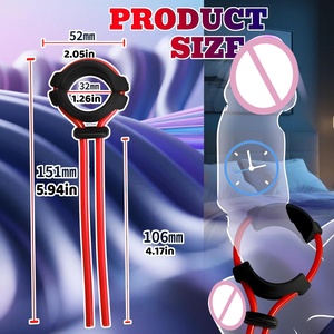 טבעות פין לגברים, מגרה לבריאות מינית, מכשיר להנאה, טבעת זין מסיליקון רב פעמית, משפר זקפה, צעצועי מין - Product Image 3