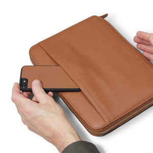 Nam da công nghệ <span class=keywords><strong>padfolio</strong></span> trường hợp <span class=keywords><strong>zip</strong></span> xung quanh danh mục đầu tư cá nhân với dây đeo tổ chức Cáp - Product Image 2