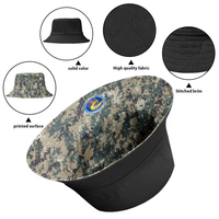 Topi Bucket Anti-UV Cetak Digital Custom Harga Pabrik, Topi Nelayan Lipat Katun, Topi Bucket Bolak-Balik
