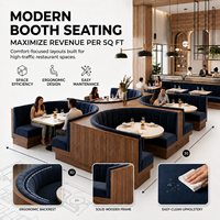 J2S Design de banquettes en bois modernes et luxueuses sur mesure, pour hôtels haut de gamme et restaurants, avec ensemble table et chaises, pour projets commerciaux