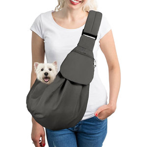 Transportín para perros con correa ajustable acolchada gruesa para el hombro, transportadores de mascotas para cachorros y <span class=keywords><strong>gatos</strong></span> con cinturón de seguridad de bolsillo con cremallera frontal - Product Image 1