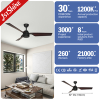 Ventilateur à moteur DC 1stshine avec télécommande, innovant, durable, décoration intérieure, excellent vendeur, directement de l'usine, installation facile