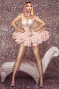 Falda Rosa DS cantante GOGO lindo vestido sexy <span class=keywords><strong>disfraz</strong></span> desnudo - Product Image 2