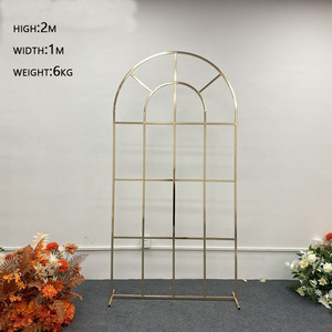 Sfondo decorazione fase evento cornice in metallo staffa ad arco fiore decorazione per matrimonio foresta arco fiore fiore sfondo - Product Image 5