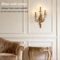 Applique Murale Française de Luxe en Laiton pour Salon, Chambre, Chevet, Villa, Café, Hôtel, Couloir Créatif