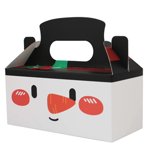 Cajas de Regalo para Dulces, Galletas, Sushi y Aperitivos, con Asas, Ecológicas, Reciclables, de Papel, para la Escuela, el Aula, Fiestas Navideñas, Recuerdos de Fiesta Navideña en 3D - Product Image 5