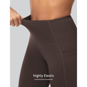 FOXA Women's High Waisted Yoga <b>Leggings</b> <b>With</b> <b>Pockets</b> Tummy Control Workout Running Athletic Pants - Product Image 4