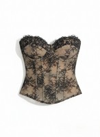 Offre d'été vintage : Corset élégant pour femme, coupe tube, avec dentelle et baleines, pour soirée