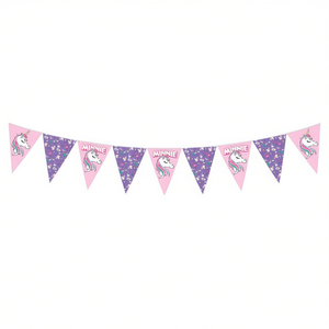 Guirlande de bannière en plastique Minnie 2,3 m pour fête, décorations suspendues, fournitures de fête festives, lot de 2 pièces - Product Image 1