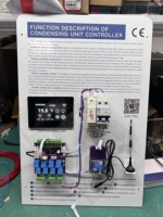 Unité de condensation monobloc écologique 1180W de puissance de refroidissement avec dégivrage à gaz chaud, murale pour chambres froides et congélateurs