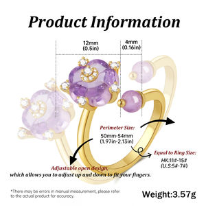 Wholesale Crystal Plum Blossom Rings Necklaces Earring <b>Sets</b> S925 Sliver 18K <b>Gold</b> Plated Flower <b>Jewelry</b> <b>Set</b> - Product Image 5