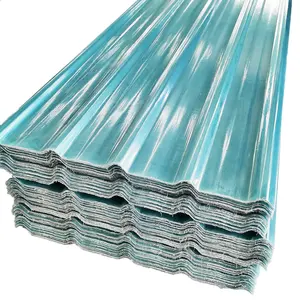 Tuile de toit translucide frp de 2mm d'épaisseur, fibre de verre blanche, panneau ondulé en polyester, feuille de toiture, résistance prix chine
