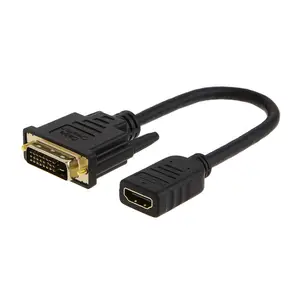 كابل متعدد الاتجاهات مطلي بالذهب من DVI إلى HDMI أنثى HDMI إلى DVI 24 + 1 محول