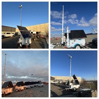 Torre de Vigilancia Móvil, Torre de CCTV Solar Fuera de la Red con Cámara de Seguridad 4K y Sistema de Energía Solar, Mástil con Cable Integrado