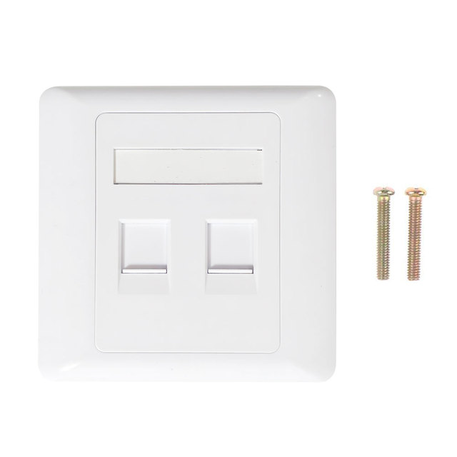 1 2 3 4 Port Network Module Face plate Panel RJ45 Plug 86 Type Ethernet Socket Wall Face Outlet RJ45 FacePlate
