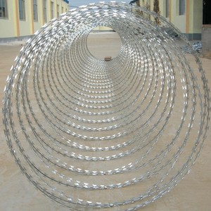 Manufacturer Anping China Best Price High Quality <span class=keywords><strong>concertina</strong></span> razor wire with clips Cross Razor Barbed Wire with Clips - Product Image 5