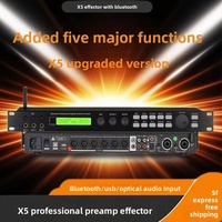 Mikrofon Digital Profesional X5 Upgrade untuk Karaoke, Prosesor Panggung Depan dengan Fitur Prosesor Reverb