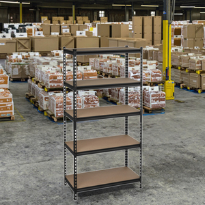 יחידת מדפים לאחסון במוסך, מתכת כבדה, 5 קומות, תמיכה בחבילות, גימור צבוע באבקה, אורך 2000 מ\\\"מ, חיבור חשמלי - Product Image 3