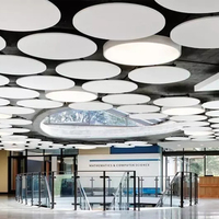 Panneau acoustique en fibre de verre pour plafond de décoration de protection de l'environnement ignifuge en coton insonorisant pour salle de sport