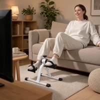 Mini vélo d'exercice sous bureau en fer, résistance réglable 80 kg, pédale antidérapante, pour rééducation à domicile et fitness senior