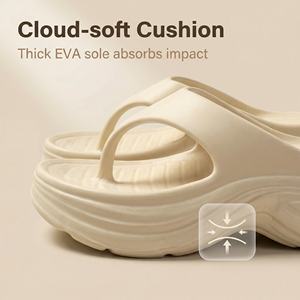 Sandalias EVA para mujer, pantuflas de suela suave para interiores y exteriores, calzado cómodo de verano para parejas - Product Image 4