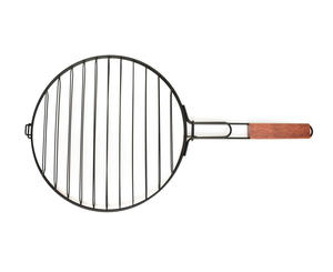 Cesta redonda personalizada para asar pescado con mango de madera, accesorios para barbacoa, cesta para parrilla de barbacoa - Product Image 5