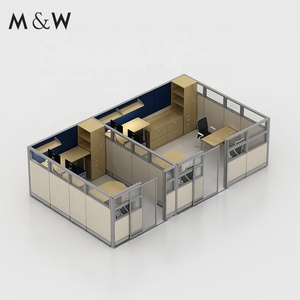 M&amp;W America Modern 4-Person <strong>Office</strong> Panel Desk Furniture Flexible <strong>Modular</strong> Cubicle <strong>for</strong> Workshop Bank Workstation - Product Image 4