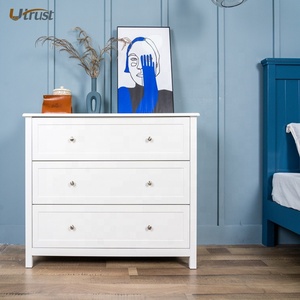 Commode de rangement <span class=keywords><strong>à</strong></span> 3 tiroirs, commode de chambre <span class=keywords><strong>à</strong></span> coucher, <span class=keywords><strong>meuble</strong></span> de rangement, nouveau design, en blanc mdf, 3 tiroirs - Product Image 6