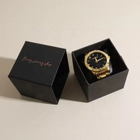 Boîte de rangement pour bijoux en carton avec logo personnalisé, doublure en papier, boîte à montre, coussin, emballage cadeau pour montre, bracelet, jonc