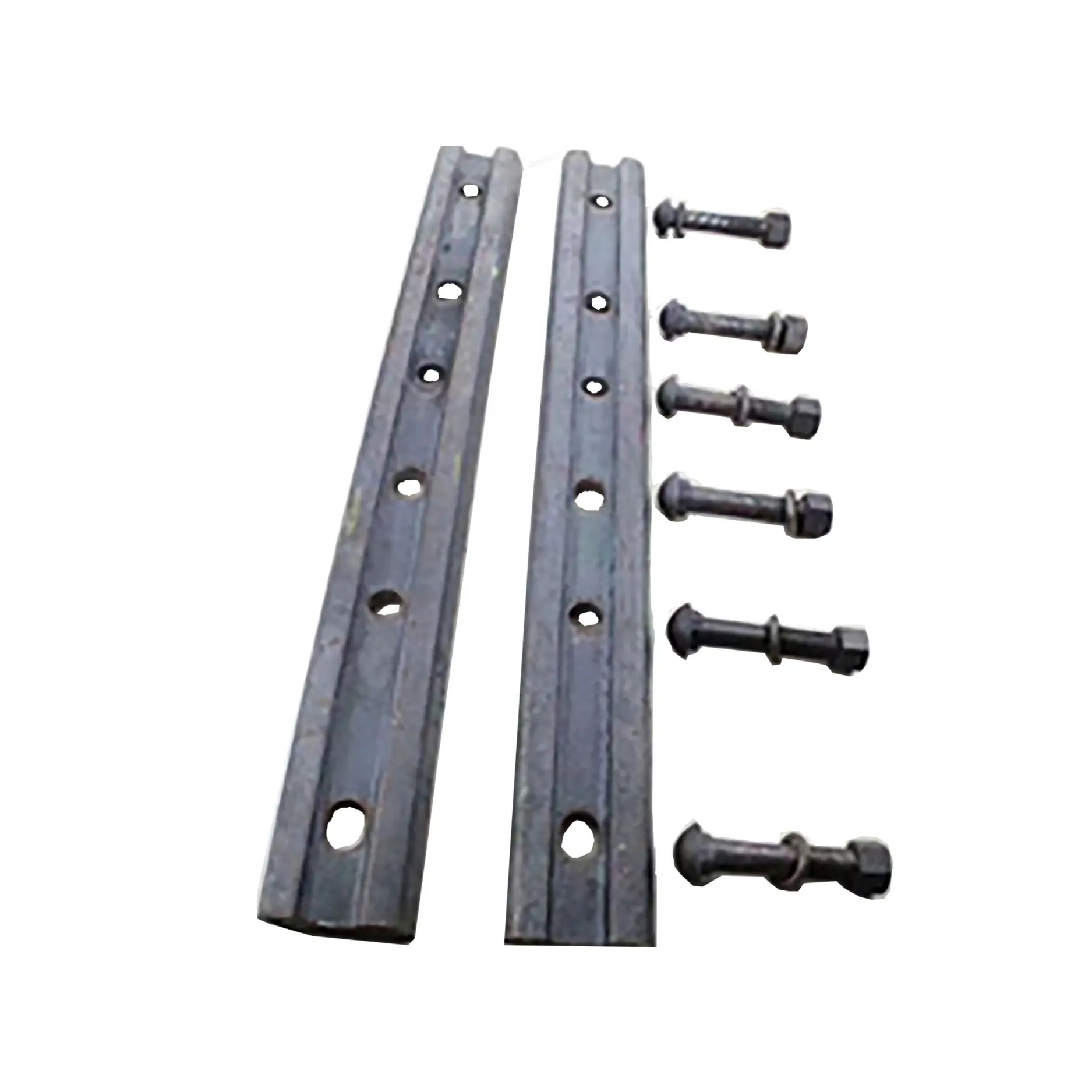 Railway fish plate joint bar with matched bolt and nut for connecting rails