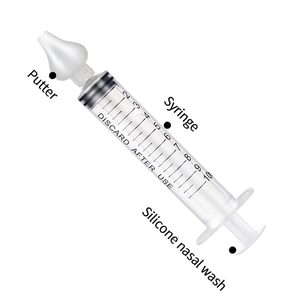 Aspirateur nasal pour bébé Seringue métallique en plastique de silicone PP Nettoyant pour le nez des enfants avec fonction de réglage Protection de qualité alimentaire Logo OEM/ODM - Product Image 3