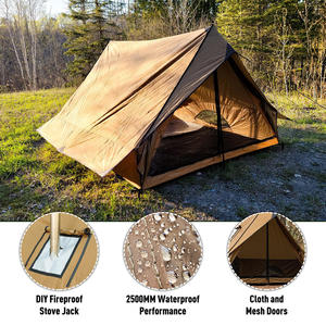 <span class=keywords><strong>Chalet</strong></span> 70 Tente cabine portable Pro avec cuisinière et deux poteaux de tente pour 2-3 personnes, randonnée, chasse et randonnée - Product Image 4