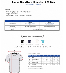 T-shirt surdimensionné pour homme, col rond, épaules tombantes, poids lourd, 220 GSM, coton doux, coupe décontractée, streetwear, décontracté, quotidien - Product Image 2