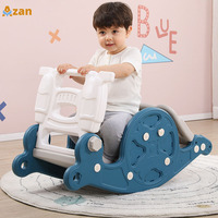 Cheval à Bascule Multifonctionnel OEM ODM pour Tout-Petits avec Toboggan et Panier de Basket en Plastique – Équipement de Jeu Sportif d'Intérieur pour Enfants
